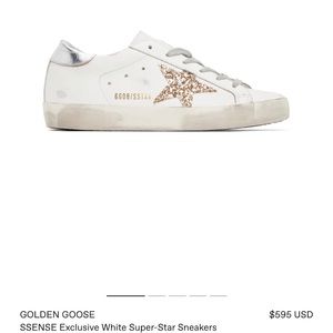 Golden Goose Exclusive White Superstar Sneakers